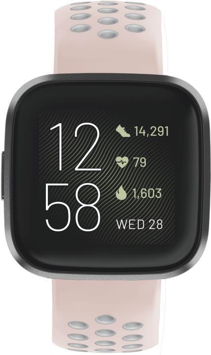 Produktbild Hama 00086229 Smartwatch-Zubehör Band Grau (Silikon, Rostfreier Stahl, Versa 2, Versa Lite, Versa)