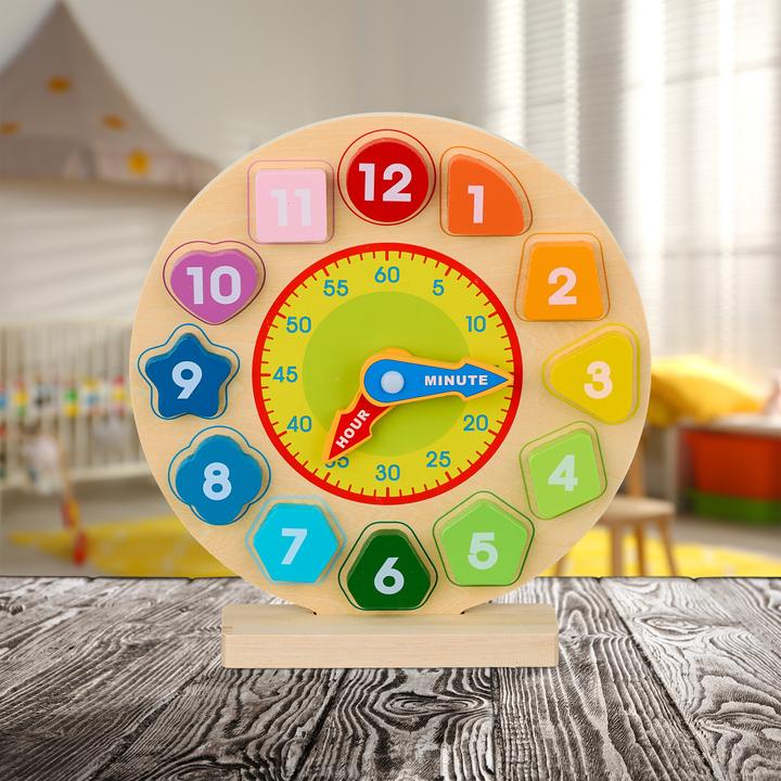 Immagine prodotto Relaxdays Orologio-legno per-bambini