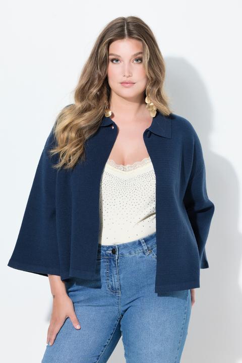 Produktbild Miamoda Strickjacke, Cape-Form, weite 3/4-Glockenärmel (54)