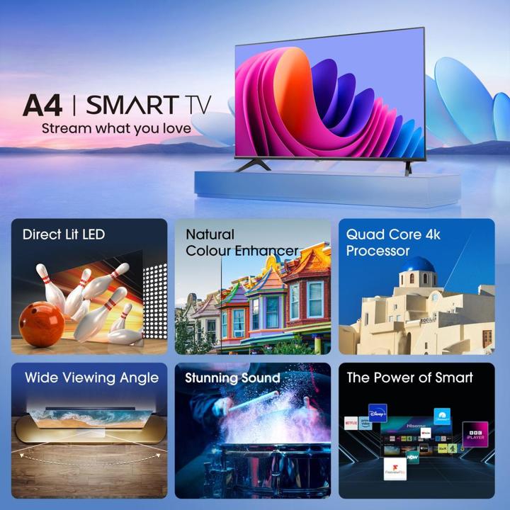 Image du produit Hisense TV TV Smart TV 40a4n 40" Modo Juego Deportes Ia Dolby Dts Tdt (40", LED, Full HD)