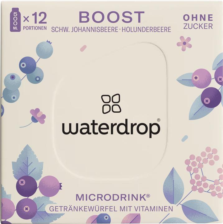 Produktbild Waterdrop Boost (Schwarze Johannisbeere, Holunderbeere, Açaí, 12 x)