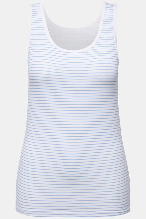 Produktbild Ulla Popken Tanktops, 2er-Pack, Ringel/ Kreise, Rundhals, ärmellos (54)