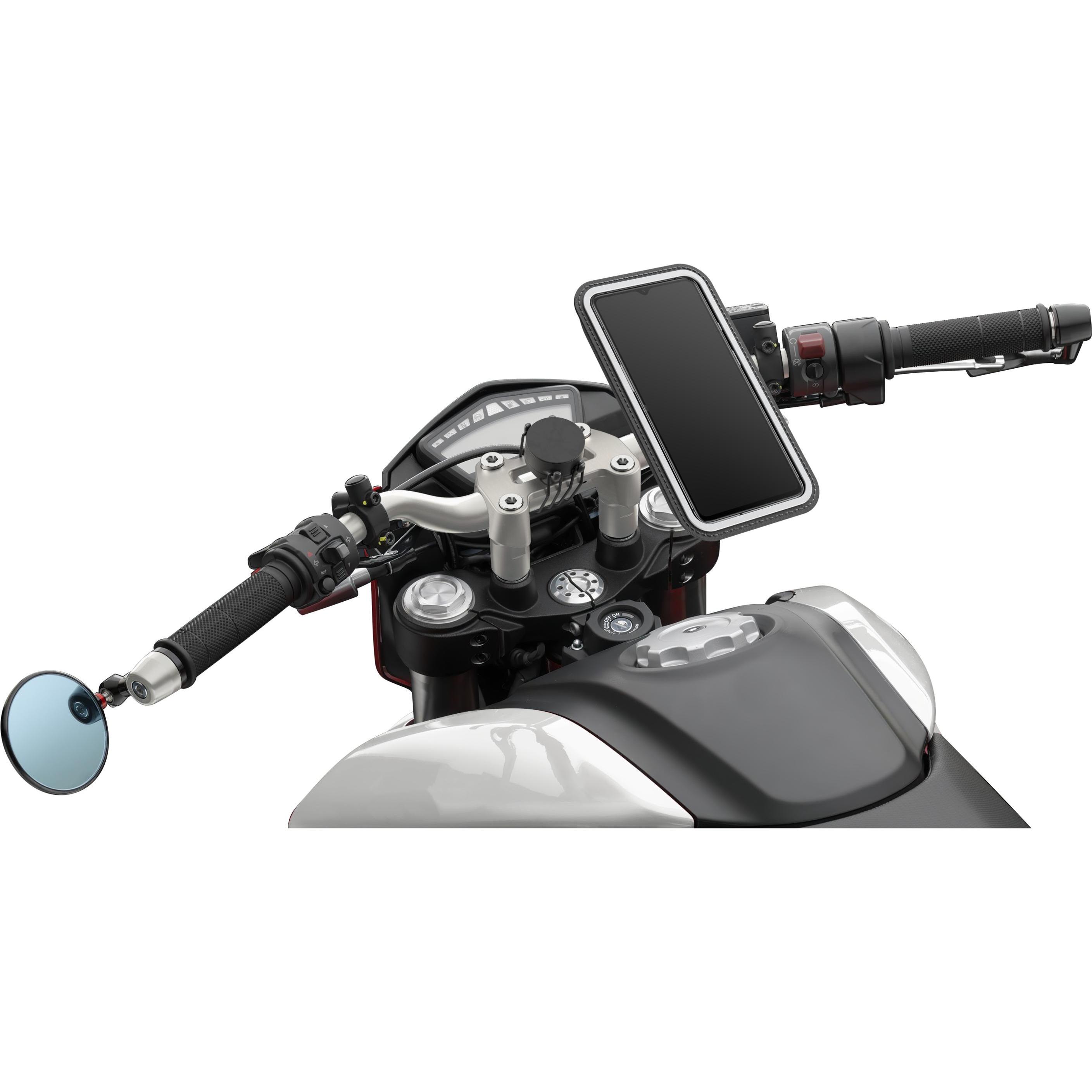 Shapeheart Klassische Motorrad-Smartphone-Halterung und Metallplatte, Smartphone Halterung, Schwarz
