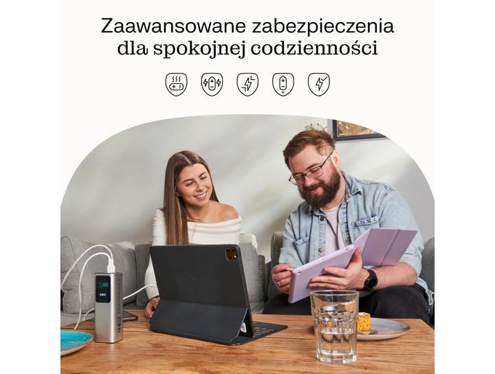 Actual product image GreenCell Powerbank PowerPlay Ultra 25200mAh Schnelles Laden 140W 2x USB-C PD 1x USB-A (25200 mAh, 140 W)