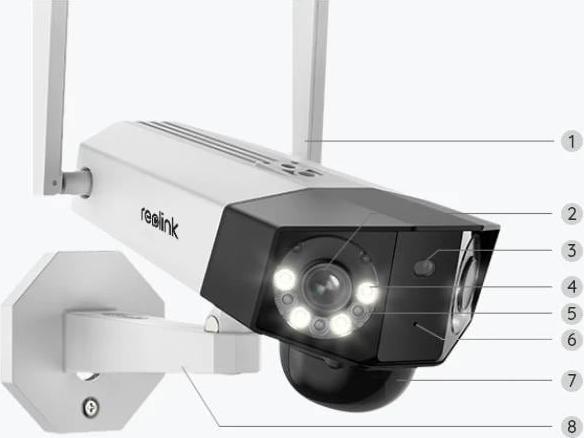 Actual product image Reolink Duo B750 180° 4K Wifi camera + solar panel (4608 x 1296 pixels)
