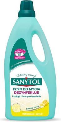Actual product image Sanytol 1. płyn czyszczący i dezynfekujący podłogi i inne powierzchnie cytryna i liście oliwy 1 l (Body lotion, 1000 ml)