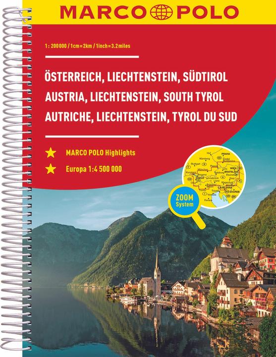 Actual product image Travel Atlas Austria, Liechtenstein, South Tyrol 1:200,000
