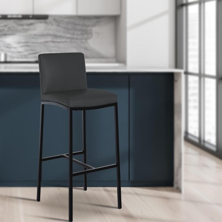 Actual product image CLP Freeport bar stool with four-legged frame and backrest