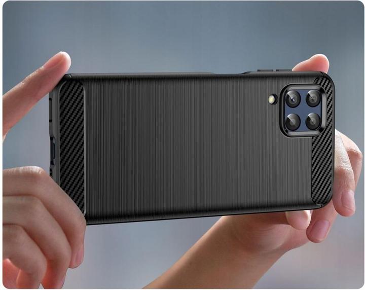 Actual product image Tech-Protect Protect Hull Tpucarbon Samsung Galaxy M33 5G Black (Samsung Galaxy A33 5G)
