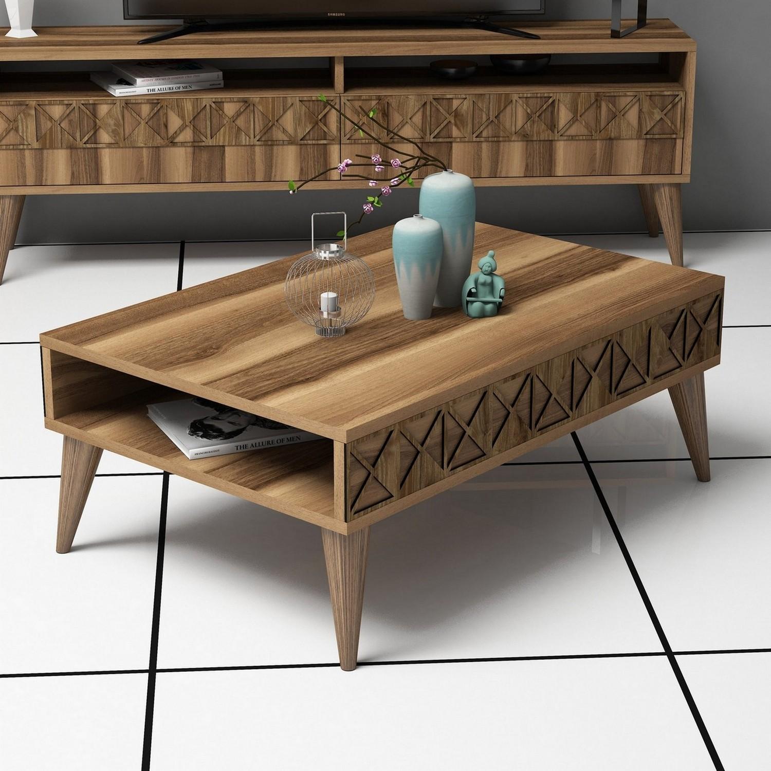 Hanah Home, Couchtisch + Beistelltisch, Luella (90 x 34.5 x 60 cm)