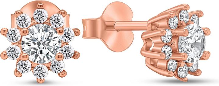 Produktbild Brilio Silver - Glittering bronze earrings with zircons EA325R