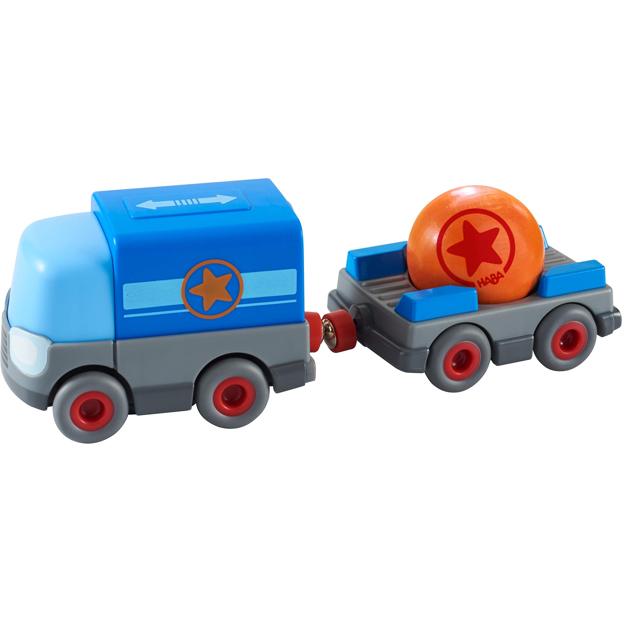 Haba Kullerbü camion di batterie con rimorchio
