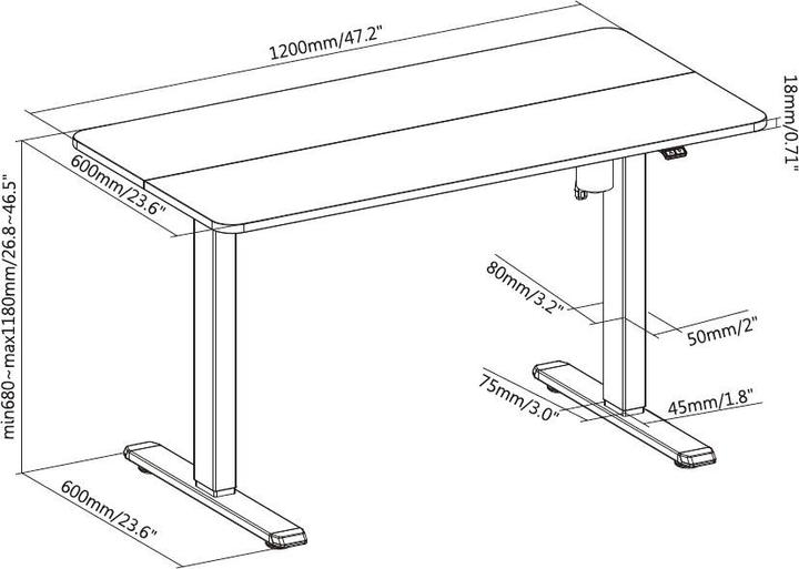 Actual product image equip Ergo (120 x 60 cm)