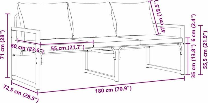 Produktbild vidaXL Gartenbank