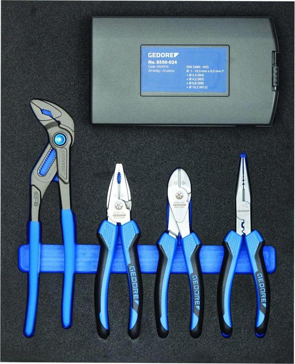 Gedore TS CT2-142 pliers range in 2/4 check tool module (390 mm)
