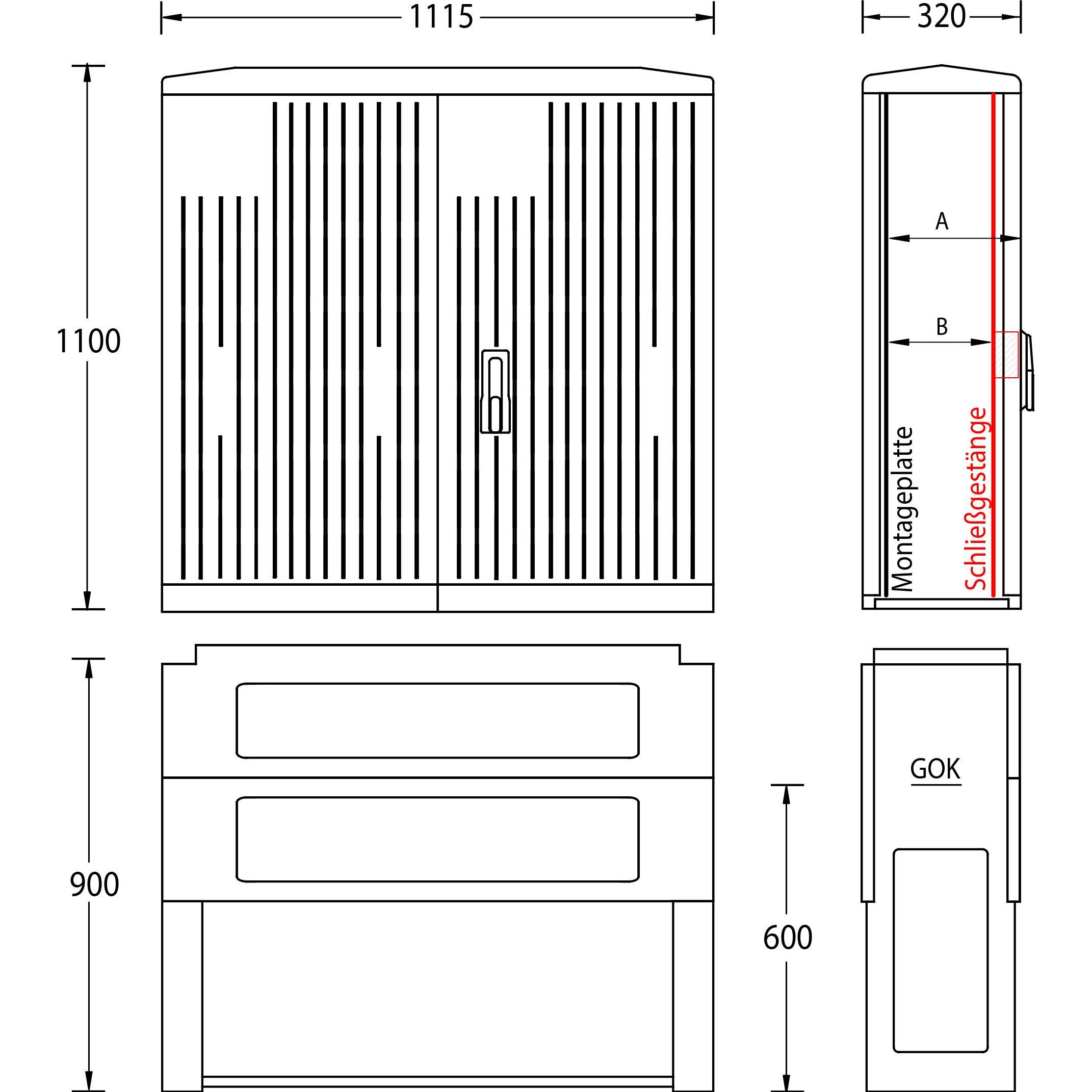 UESA, Verteilerschrank, Normschrank