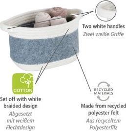 Actual product image Wenko Felt Basket Bea Light Grey (16 cm, 1x)