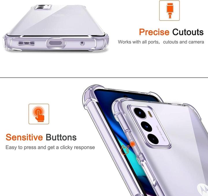 Produktbild Screenguard Motorola Moto G42 Hülle Crystal Soft Airbag Bumper (Motorola Moto G42)