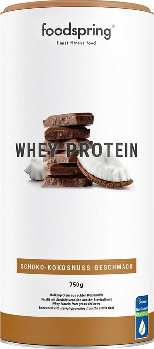 Immagine prodotto Foodspring Proteine del siero di latte (Cocco al cioccolato, 1 pz., 750 g)