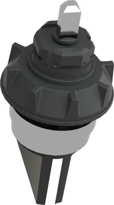 Produktbild Schneider Electric Betät.element m. Frontring Ø 29mm, Kunst,-Frontr., silberf., Knebel, schwarz