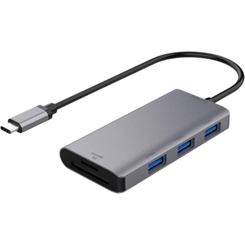 Deltaco USB 3.1 Gen 1 hubb USB-C 3US - USB 3.0 (USB-C), Dockingstation + USB Hub, Grau