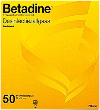 Betadine BV Betadine Zalfgaas 10x10cm By Betadine - Medical Dressing (1 x)
