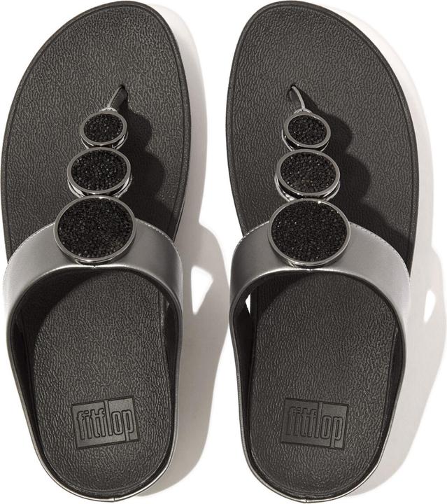 Actual product image Fitflop Halo Bead Circle Metallic Toe Post Sandals (41)