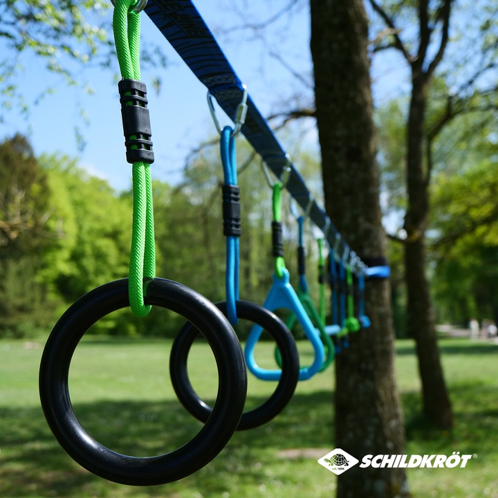 Produktbild Schildkröt 970714 - Junle Ring Set, Gymnastikringe, Jungle Line-Hindernis, Ninja-Ringe