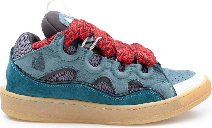 Produktbild Lanvin curb sneakers in suede and fabric color blue and red (40)