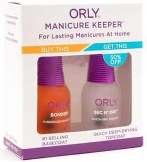 Orly Maniküre Keeper Duo Kit 11ml Bonder und 11ml Sec N Dry