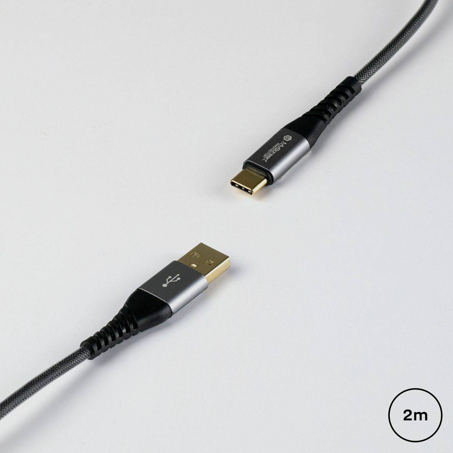 NoName MSP Kevlar USB-A auf USB-C Kabel 2m (2 m), Cavo USB