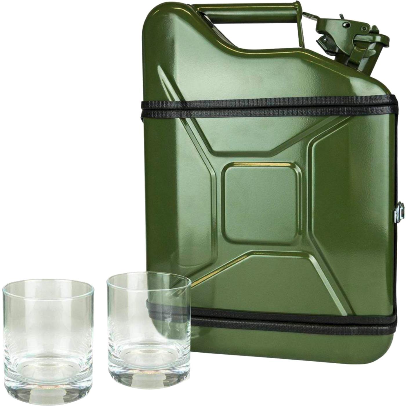 Mikamax Set regalo Jerrycan, Bicchieri da cocktail, Verde