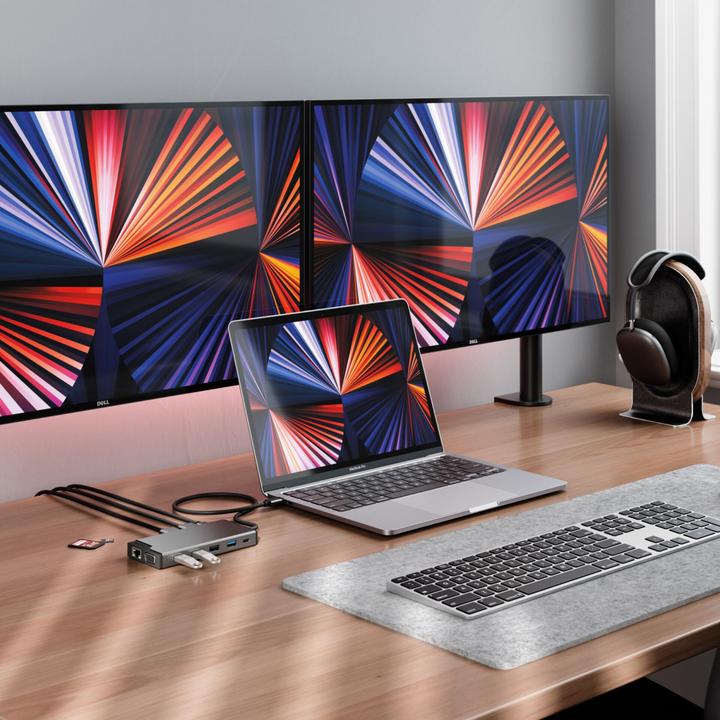 Produktbild Alogic USB-C 12-IN-1 TRIPLE (USB-C, 12 Ports)