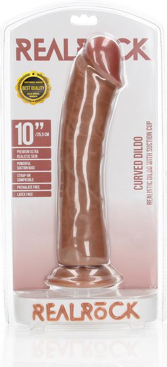 Produktbild RealRock Curved Realistic Dildo with Suction Cup - 10"/ 25,5 cm
