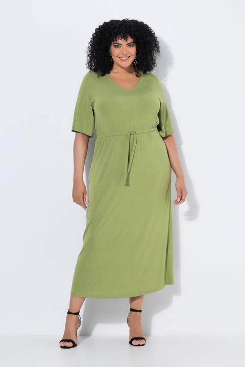Produktbild Ulla Popken Maxikleid, A-Linie, V-Ausschnitt, Halbarm (50, 52)