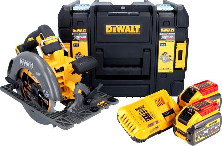 Produktbild DeWalt DCS 579 X2T Akku Handkreissäge 54 V FlexVolt 190 mm Brushless + 2x Akku 9,0 Ah + Ladegerät +