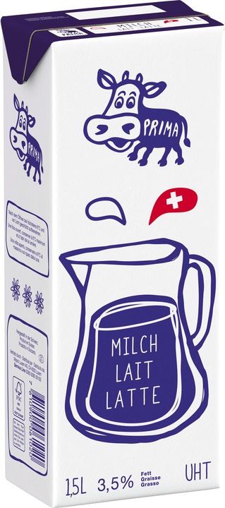Produktbild Prima Vollmilch UHT (1 x 150 cl)