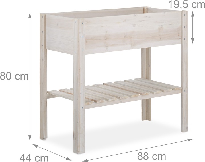 Actual product image Relaxdays Raised Planter, Balcony