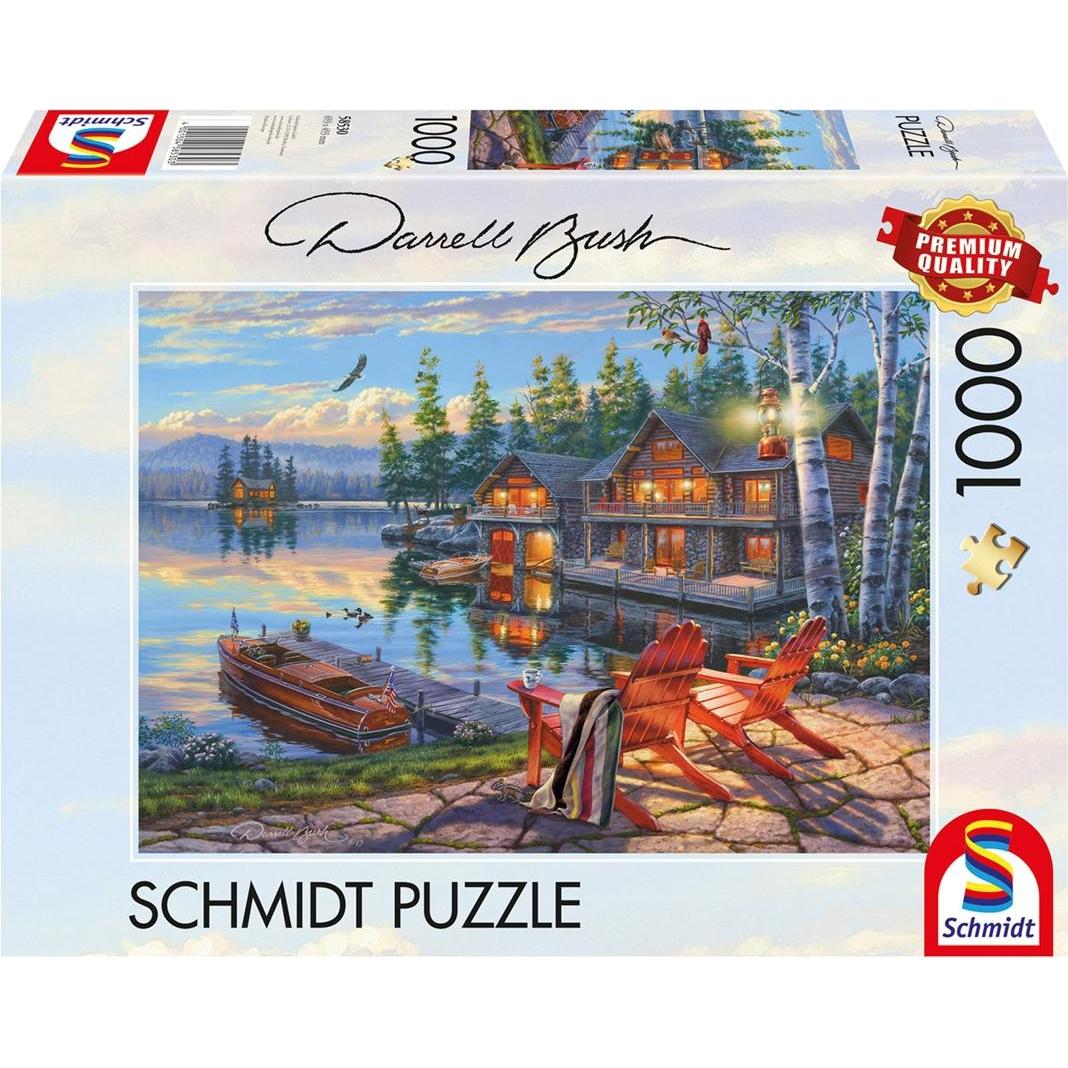 Schmidt Spiele Seeufer am Loon Lake New York 1000 Teile (1000 Teile)