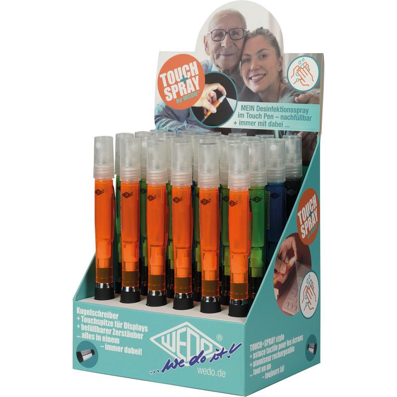 Wedo Eingabestift Touch und Spray Pen 3 in 1, Stylus, Mehrfarbig