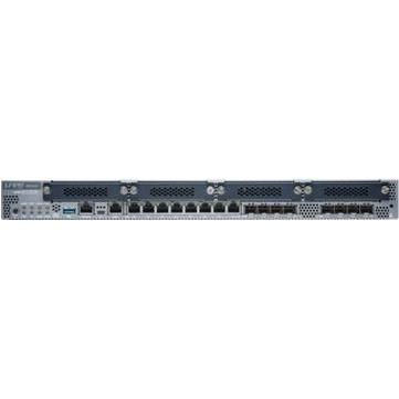 Juniper SRX345 Services Gateway includes hardware (16GE, 4x MPIM slots, 4G RAM, 8G Flash, dual AC power supp, Firewall