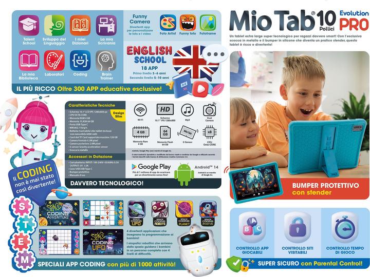 Image du produit Lisciani Hi Tech éducatif Mon Tab 10" Evolution Pro (10", Noir)