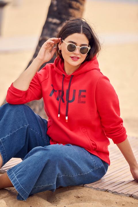 Actual product image Ulla Popken TRUE Lettering Hoodie (60)