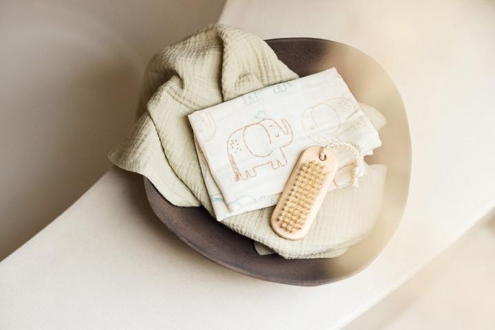 Actual product image Jollein Spucktücher Elephant Tales 3er Set (70 cm, 70 cm)