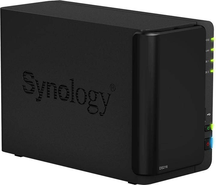 Image du produit Synology DS216 2-Bay NAS enclosure WD RED 8TB black (2 x 8 To, WD Red)