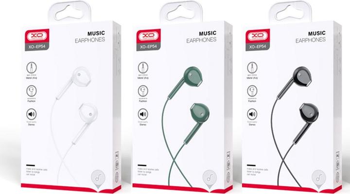 Actual product image xO Wired earphones EP54 jack 3,5mm green (Cable)