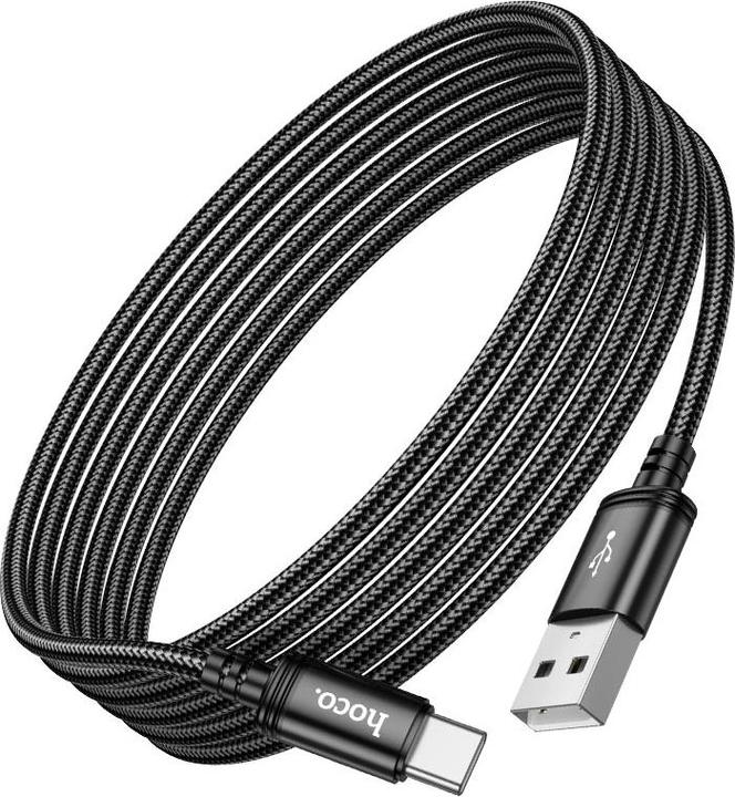 Actual product image Hoco USB-A to USB-C X91, 60W, 3A, 3m, black (3 m, 60 W)