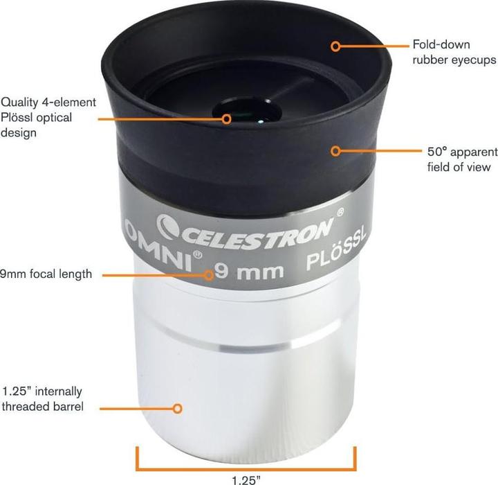 Produktbild Celestron Okular Omni 9 mm (9 Millimeter)