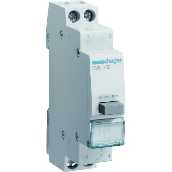 Hager HAG SVN332 Druckschalter, 2S, Elektronikzubehör + Gehäuse
