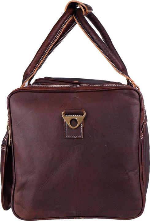 Produktbild Only-Bags.Store Herren Echtleder Overnight Weekender Travel Duffel Bag, Vintage Brown Large Duffel Bag, Echtleder